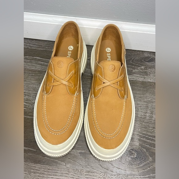 Sperry Women's Highland Platform‎ Boat Tan Shoes STS88574 Size 9 - Picture 1 of 8